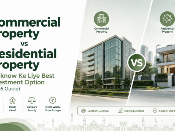 Commercial Property vs Residential Property Lucknow Ke Liye Best Investment Option (2026 Guide)